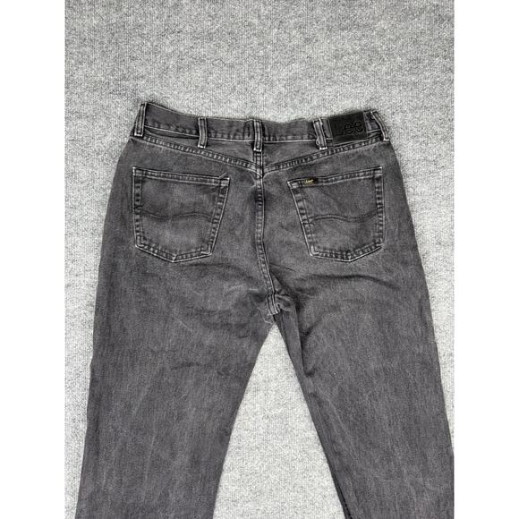 Vintage Lee Jeans 36x32 Black Denim Straight Fit - Picture 10 of 16